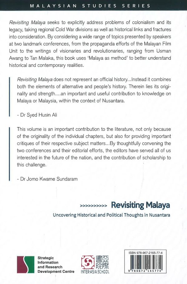 Revisiting Malaya : Uncovering Historical and Political Thoughts in Nusantara For Sale