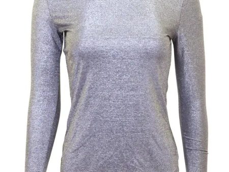 Linda Leal Long Sleeve Sparkle Shell Hot on Sale