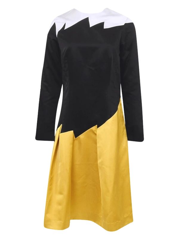 Inspired by M Color Block A-line Dress Hot on Sale