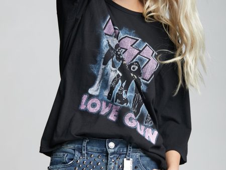 Recycled Karma Short Sleeve Kiss Love Gun Tee For Sale