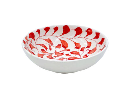 Red Scroll Peanut Bowl Online Sale