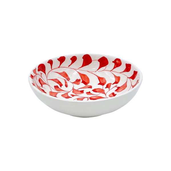 Red Scroll Peanut Bowl Online Sale