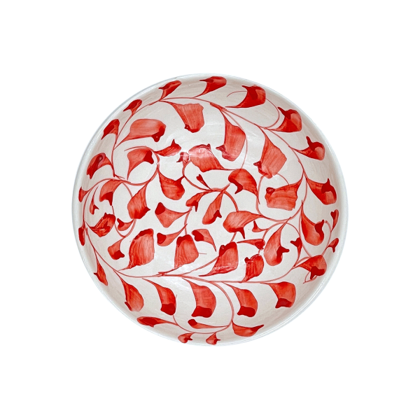 Red Scroll Peanut Bowl Online Sale