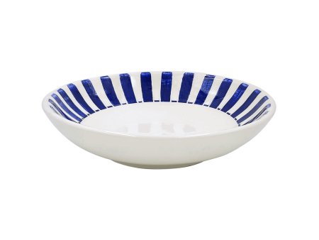 Navy Blue Stripes Pasta Bowl Discount