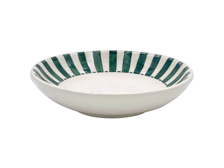 Green Stripes Pasta Bowl Hot on Sale