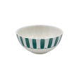 Small Green Stripes Bowl For Sale