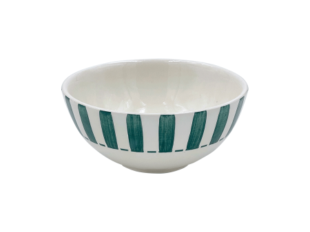 Small Green Stripes Bowl For Sale