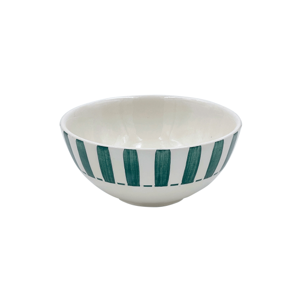 Small Green Stripes Bowl For Sale