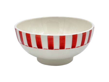 Medium Red Stripes Bowl Online