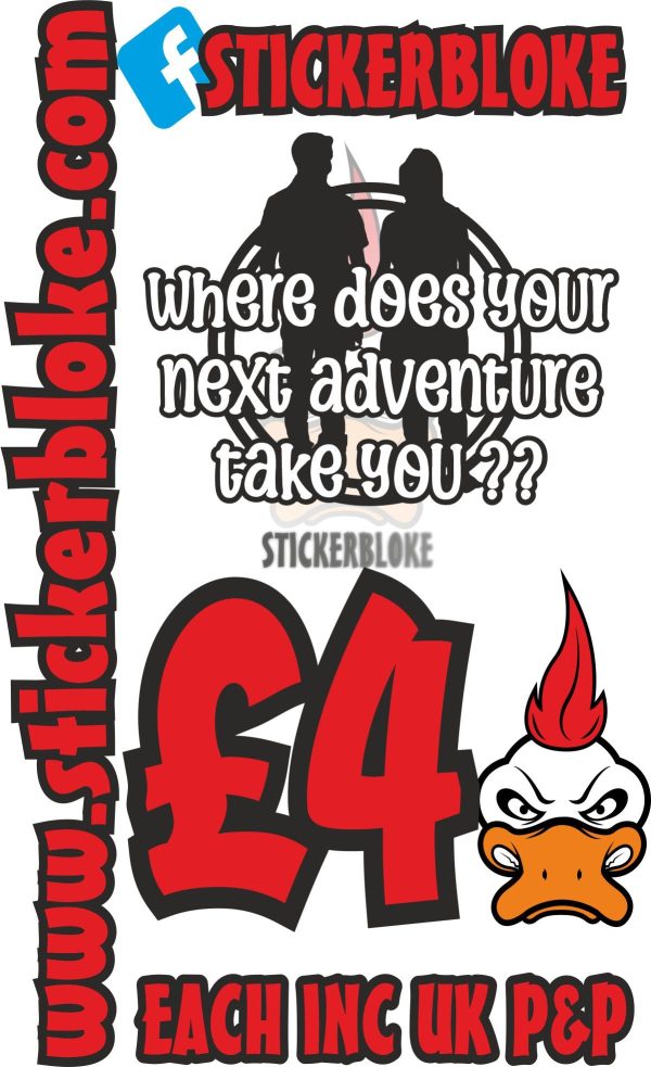 WHERE DOES YOUR NEXT ADVENTURE TAKE YOU ?? STICKER Online now