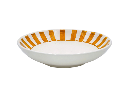 Yellow Stripes Pasta Bowl Online Sale