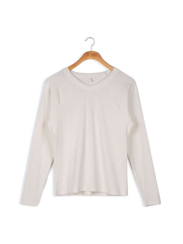 Point Raglan V-Neck Top Cheap