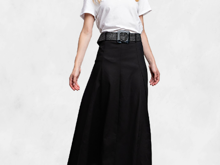 Sweet Generis Linen Maxi Flare Skirt For Cheap