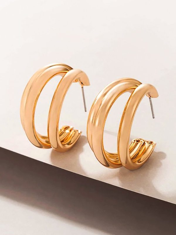 Triple Threat Hoop Earrings Supply