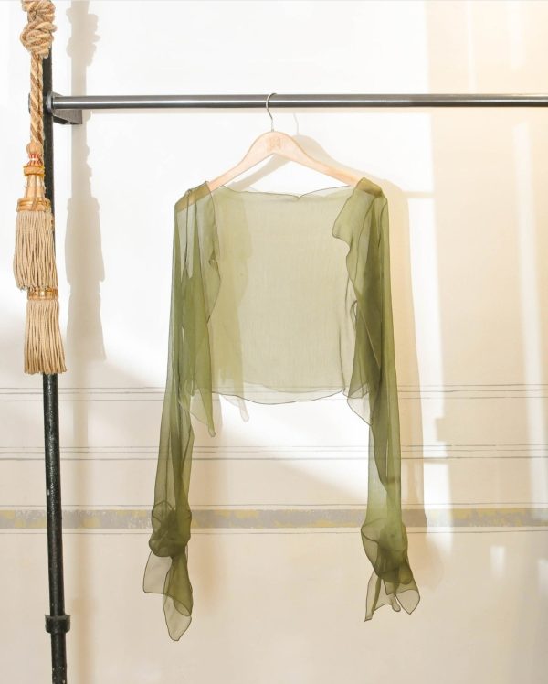 T.ba Buleria Blouse Chiffon Silk Hot on Sale