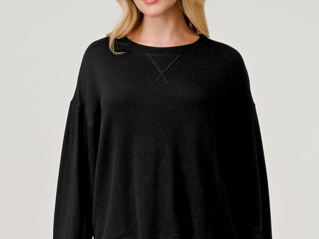 Hashttag Soft Long Sleeve Sweater Top For Cheap