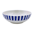 Large Navy Blue Stripes Bowl Fashion