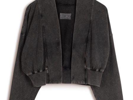 Point Cropped Bomber Jacket Hot on Sale