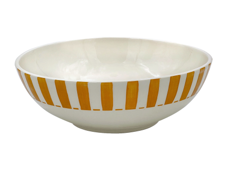 Large Yellow Stripes Bowl Cheap