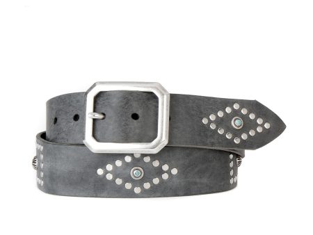 Brave Leather WASSILY STUDDED LEATHER BELT on Sale