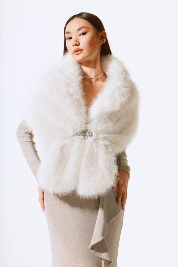 Joseph Ribkoff Faux Fur Cape For Discount