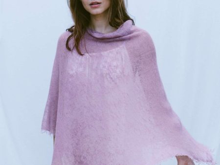 Mirror in the Sky Semi Felted Square Poncho Cashmere For Cheap