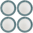 Green Stripes Charger Plates (Set of 4) Online now