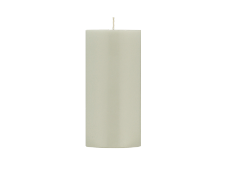 Gull Grey Pillar Candle 15cm For Cheap