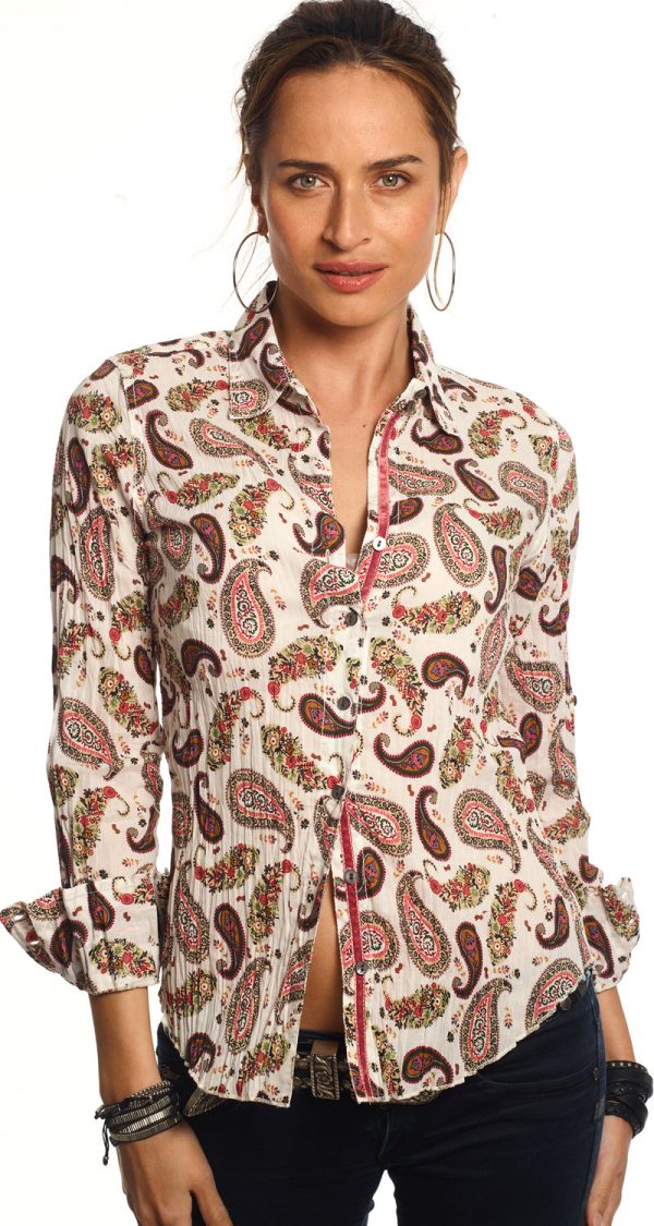 Cino Malay Paisley Button Down Shirt Supply