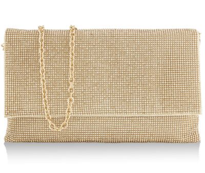 Whiting & Davis Gemma Clutch-Gold Hot on Sale