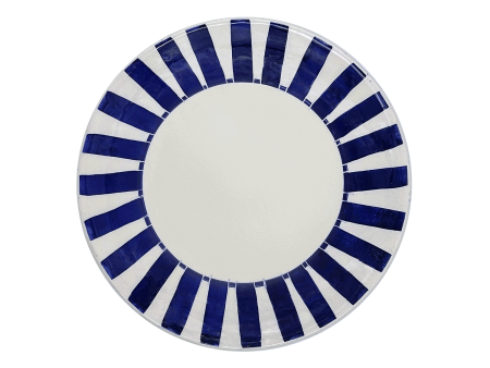 Navy Blue Stripes Side Plate Sale