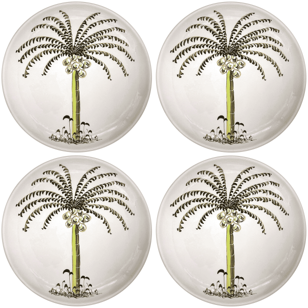 Palm Charger Plates (Set of 4) For Sale