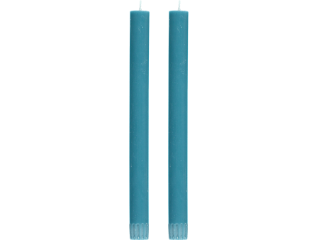 Pair of Petrol Blue Dinner Candles 25cm Online