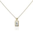 Tat2 Designs Vintage Silver Rectangular Hammered Initial Necklace Discount