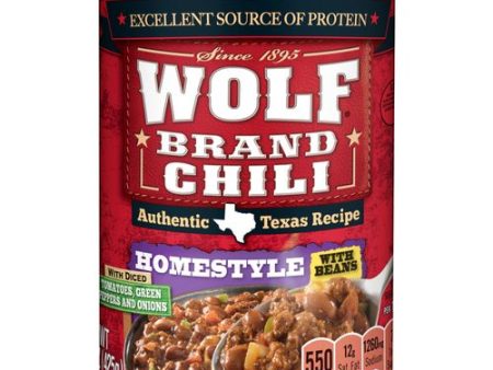 WOLF Homestyle Chili, 15 OZ on Sale