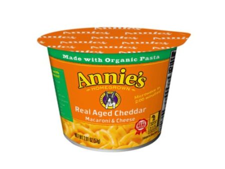 Annie s Homegrown Real Aged Cheddar Macaroni and Cheese Micro Cup, Made with Organic Pasta Online Sale