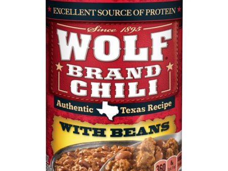 WOLF BRAND Chili With Beans, 24 oz., 24 OZ Supply