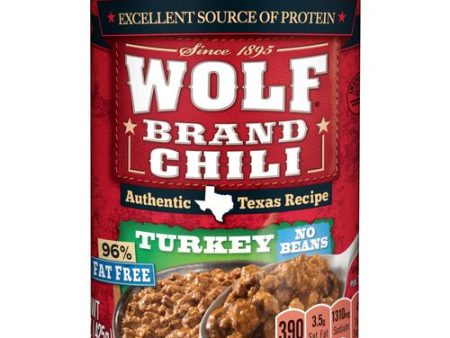 WOLF Turkey Chili No Beans, 15 OZ Hot on Sale