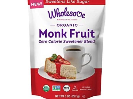 Wholesome Sweeteners Organic Monk Fruit Sweetener Packets, Zero Calorie, Keto Certified, No Glycemic Impact, Non GMO, Gluten Free & Vegan, 5.6 oz (40 Individual Packets) (B081BPL97S) For Sale